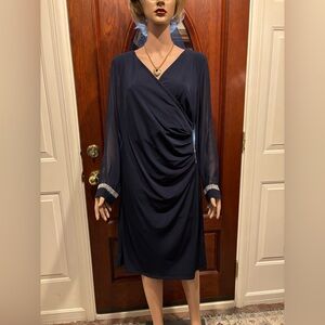 Elegant Navy Blue Women's Dress
